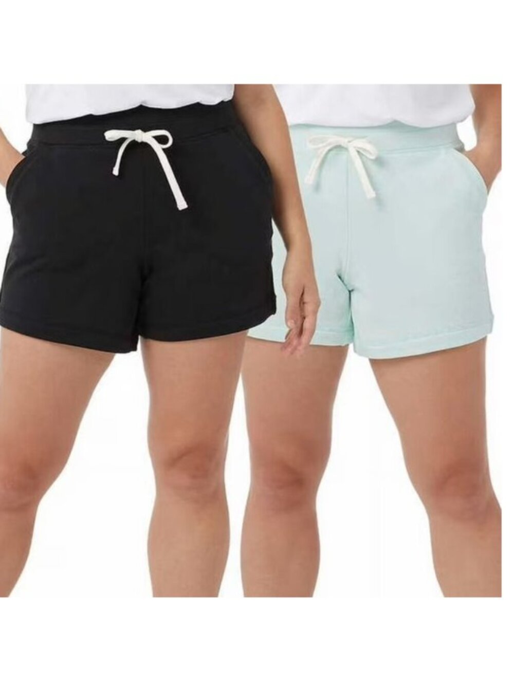 NEW 32 Degrees Cool Ultra Soft Cotton Blend 2 Pack Pull On Gym Sport Shorts NWT